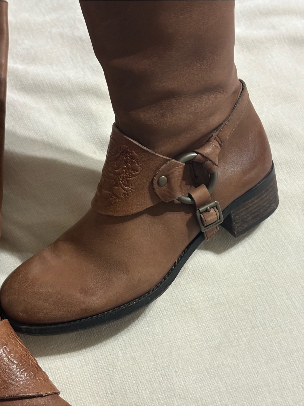 Vince Camuto Women’s Tall Leather Riding Boots in Brown 7.5 - Picture 5 of 9